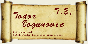 Todor Bogunović vizit kartica